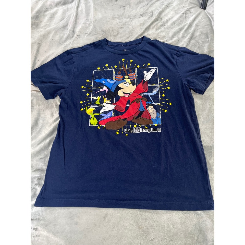 Walt Disney World Fantasia Sorcerer Mickey Disney Parks Cotton TShirt Size M